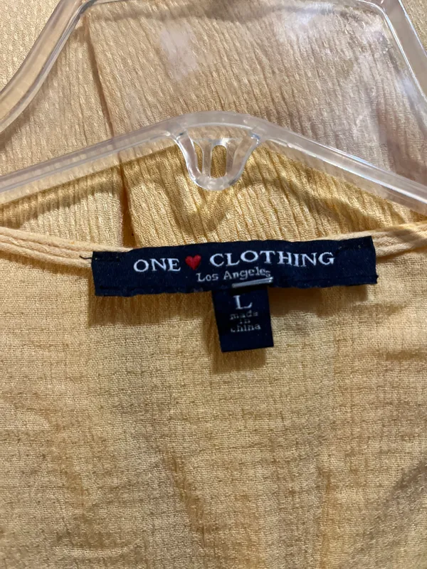 One Clothing women's mini yellow sundress. Size large - Image 6