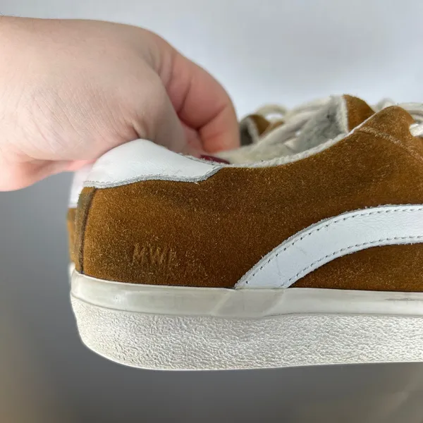 Madewell MWL Court Sneakers English Saddle Brown Suede Low Top Lace Up‎ Shoes - Image 5