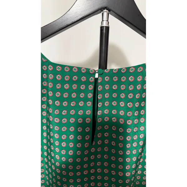 J.Crew Green Geometric Medallion‎ Print Short Sleeve Shift Dress Size 14 103949 - Image 5