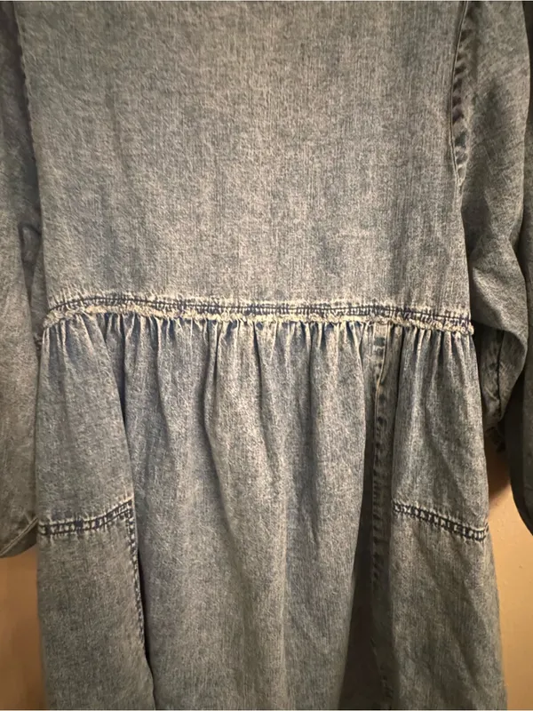 FREE PEOPLE‎ Get Obsessed Denim Mini Dress - Image 4