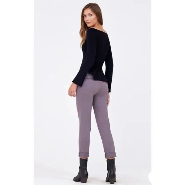 Lila Ryan NWT Size 8 Medium Women Steel Grey Zuri Tapered Trouser Pants - Image 3