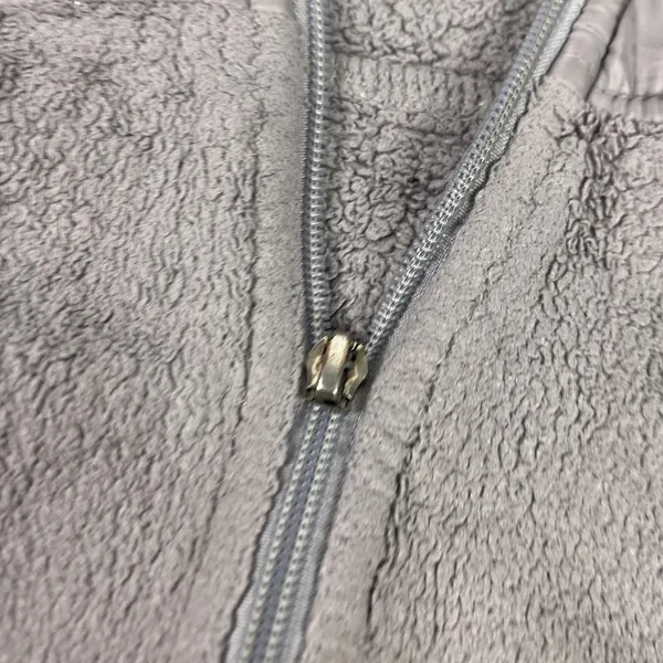 The‎ North Face Jacket Womens Small Gray Hooded Full Zip Fleece Embroidered Logo - Image 3