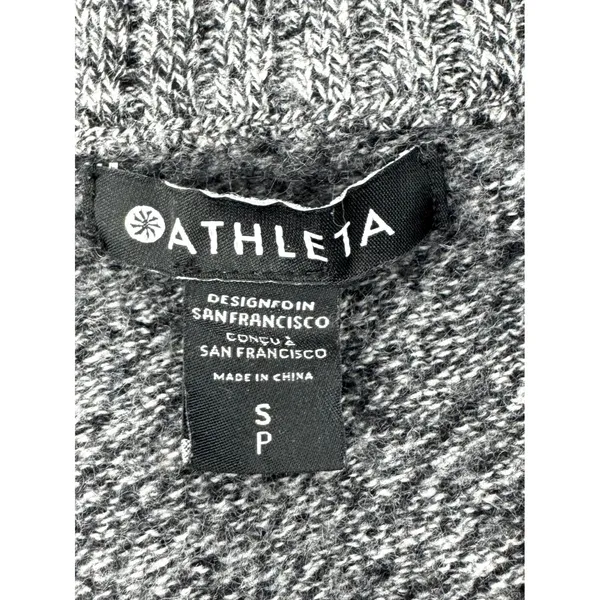 Athleta Vital V-Neck Sweater Gray Wool Cashmere Blend Marl Size Small - Image 8