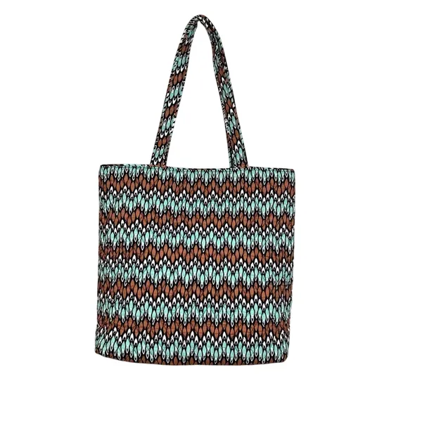 Vera Bradley Quilted "Sierra Stream" Medium Vera Tote Shoulder Handbag Blue‎ - Image 2