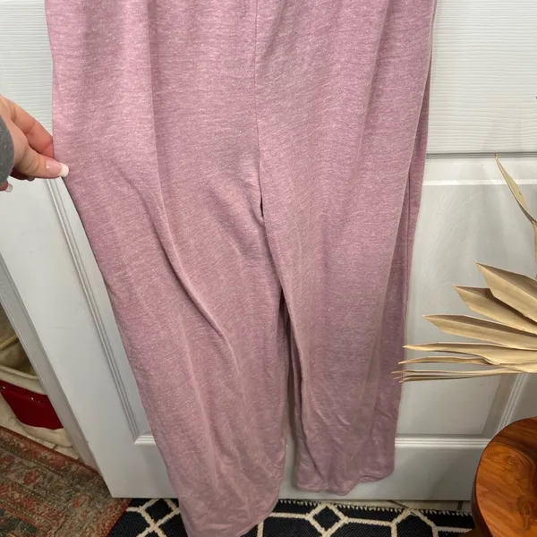 Alternative Women's Pink Tie Waist Jumpsuit Size M Casual Short Sleeve - Image 9