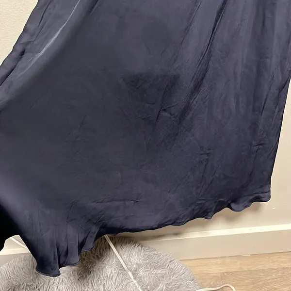 HELLO MOLLY (NWT) Sky Child Ruched Puff Sleeve Maxi Dress Navy, Size XS/2 - Image 6