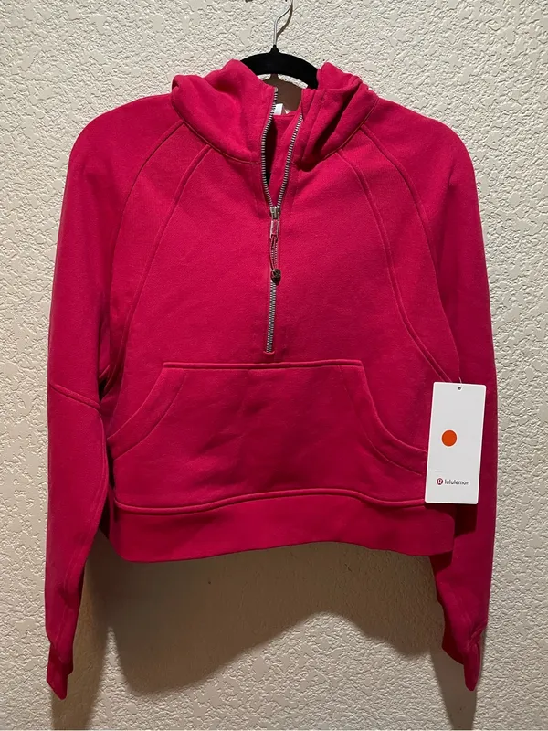 Lululemon NWT Scuba Oversized Half Zip Hoodie Fleece Pink Dragon Size XS/S - Image 2