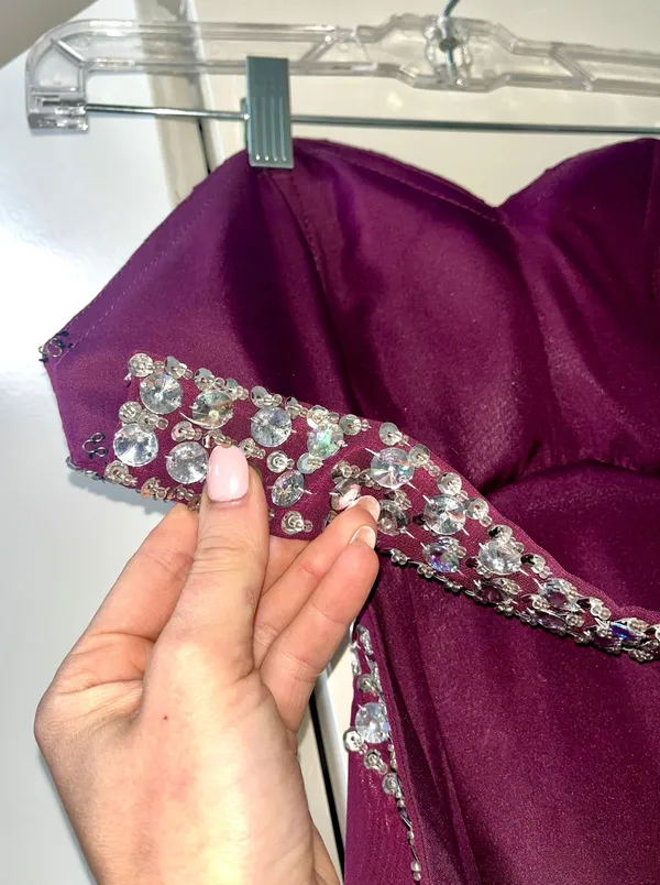 Strapless Beaded Prom Dress - Image 8