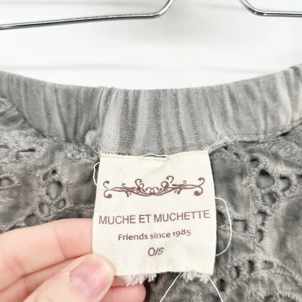 Muche et Muchette Womens 100% Linen Lace Lagenlook Tiered Boho Maxi Skirt OS - Image 4