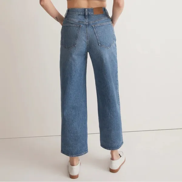 NWT Madewell The Perfect Vintage Crop Jeans Blue Raw Hem High Rise 26 Sold Out! - Image 3