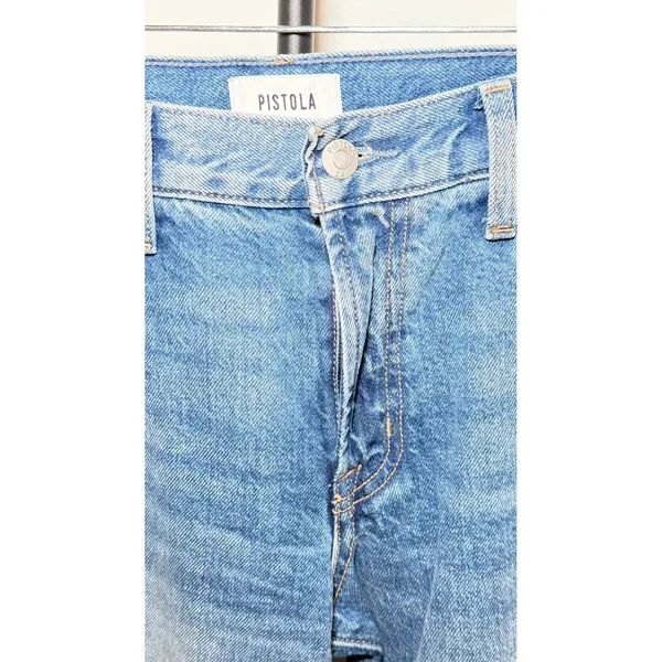 Pistola Womens High Rise Straight Leg Blue‎ Denim Jeans 100% Cotton Size 27 - Image 3