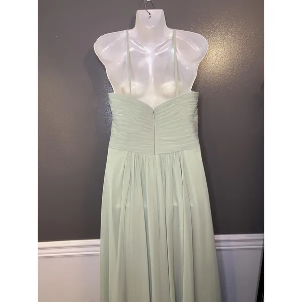 Azazie Dress Womens A8 Green Chiffon Sweetheart Spaghetti Strap Maxi Formal - Image 8