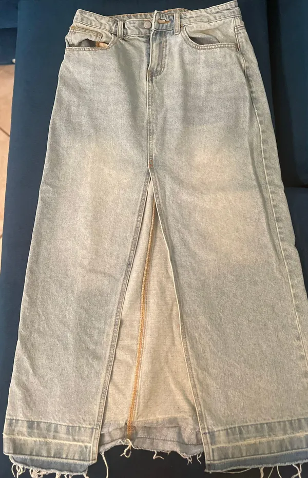 Denim Maxi Skirt - Image 2