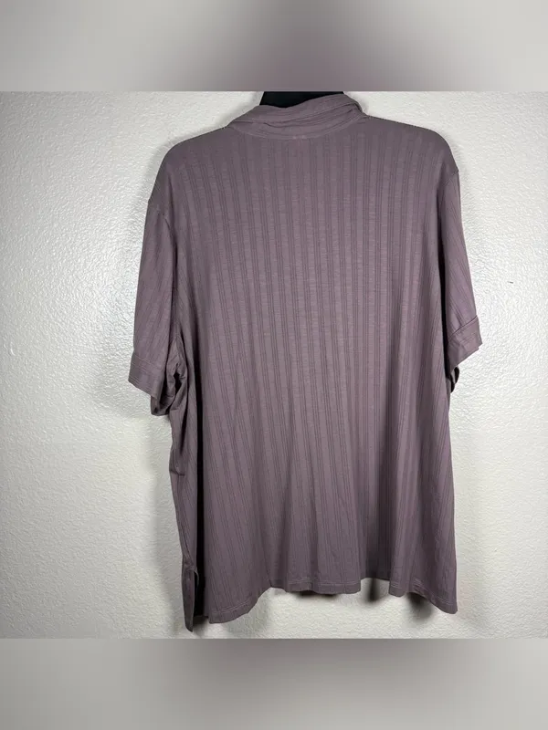 Victoria's Secret Short Sleeve Button Pajama Top in Mauve - Image 4