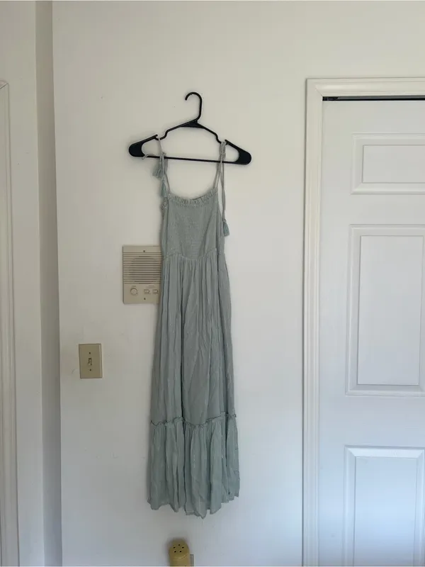 Lulus Smocked Midi Sundress with Tie Straps - Image 3
