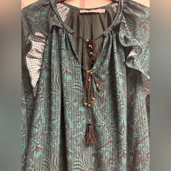 Rebecca Minkoff Floral Ruffled Mini Dress Size Medium - Image 3