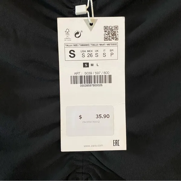 •Zara bodycon ruched dress NWT• - Image 4