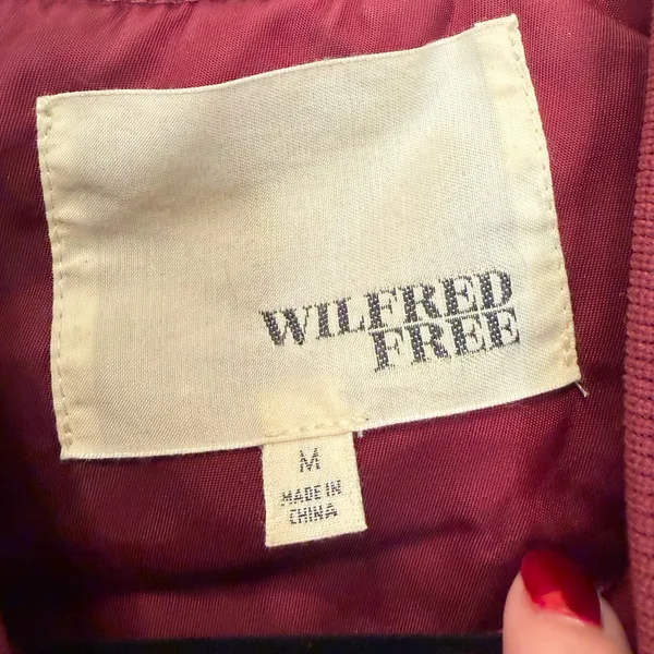 Wilfred‎ Free Aritzia Burgundy Bomber Jacket Size Medium - Image 3