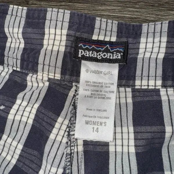 Patagonia Plaid Shorts With Tie up Side - Image 3