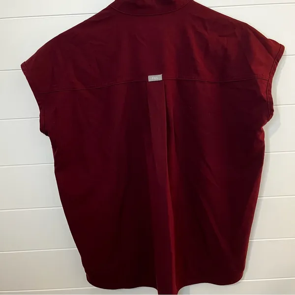 Figs Rafaela top Burgundy Size oversized XS Nursing Scrub Top Only - Image 6