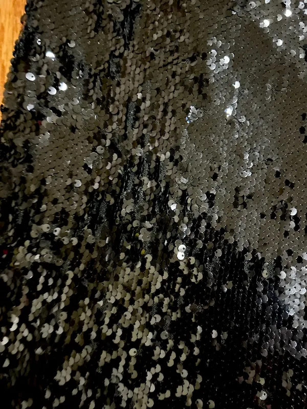 Akira NWT Cool Girl" Hood runway black Sequin Deep V Halter backless dress L - Image 9