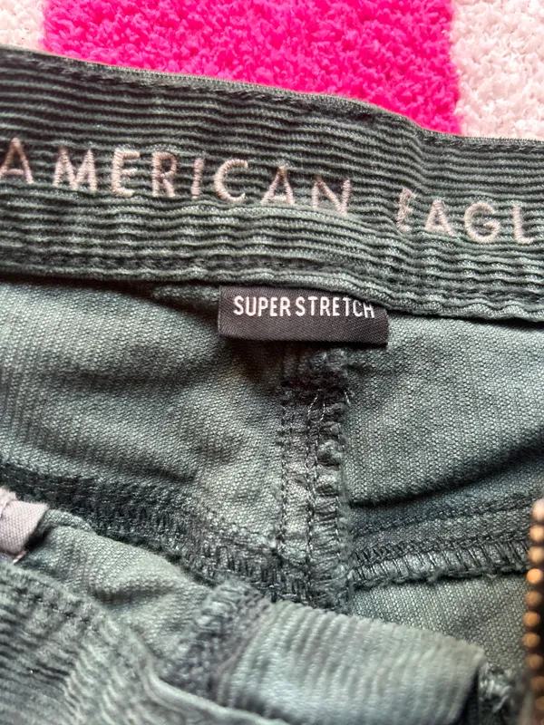 American Eagle Green Corduroy Jeans - Image 2