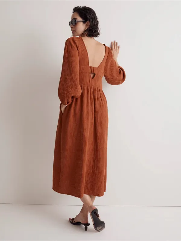 MADEWELL‎ Lightspun V Neck Midi Dress - Image 2