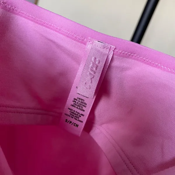 SKIMS NWT  Pink Cotton Logo Bodysuit-Bubble Gum Multi Size S - Image 6