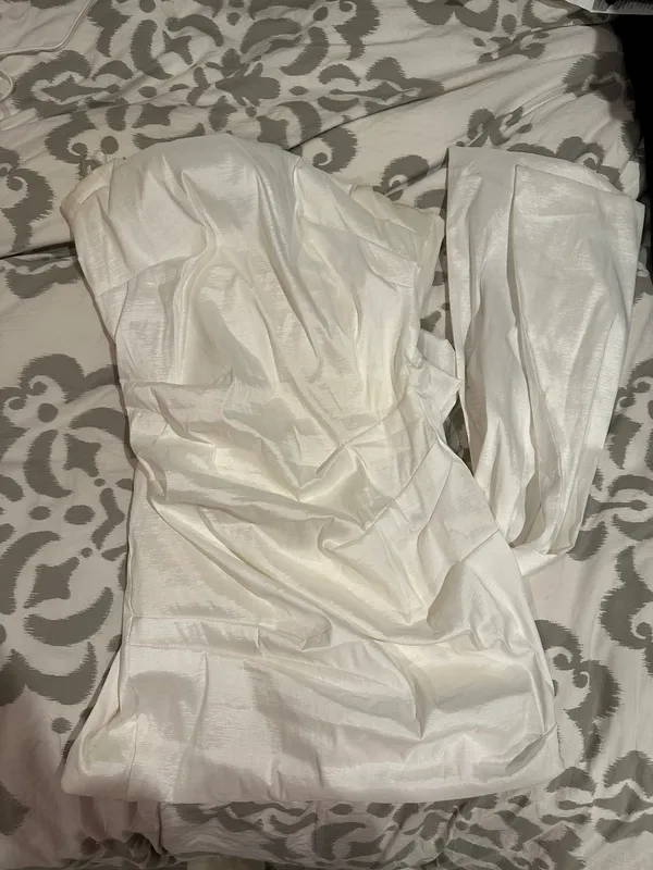 Dillard's Strapless Dress With Bow and Detachable Train - Image 3