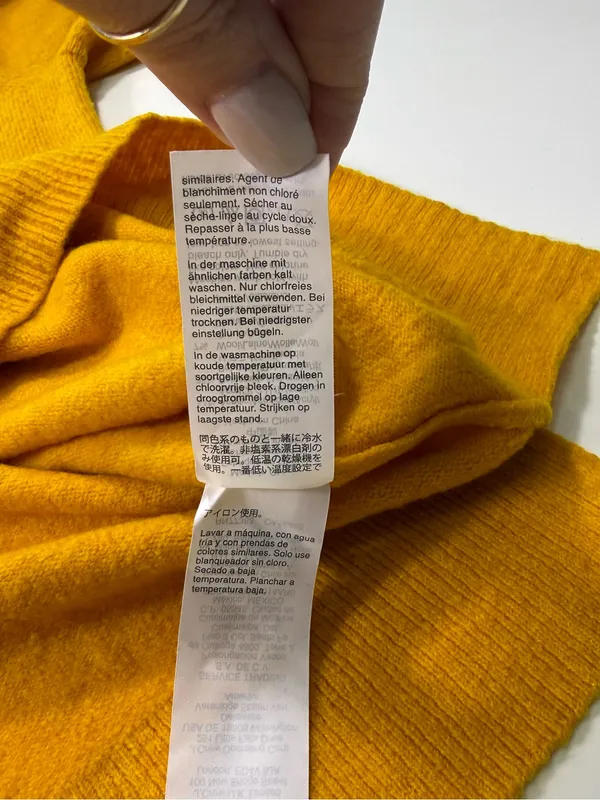 J. Crew Wool Blend Women's Scoop Neck Sweater in Marigold Size Medium - Image 7
