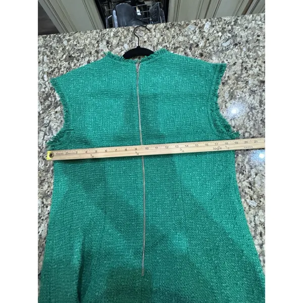 Kate Spade New York sequin tweed shift dress‎ in Plaza green Size 10 - Image 8