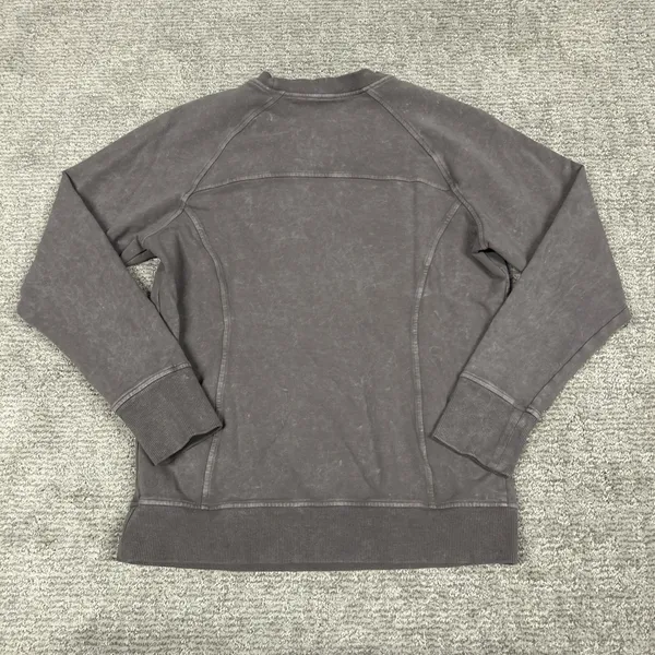 Lululemon Scuba Crew Neck Sweatshirt Womens 8 Taupe Gray Soft Washed Lunar Rock - Image 4