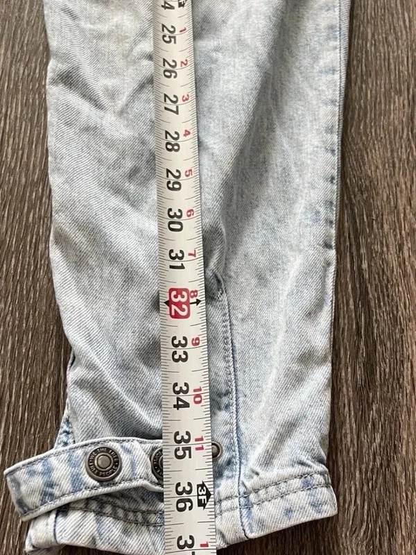 Free People We The Free Hazel Pull On Drop Waist Harem Cargo Pocket Jeans Sz Small - Image 6