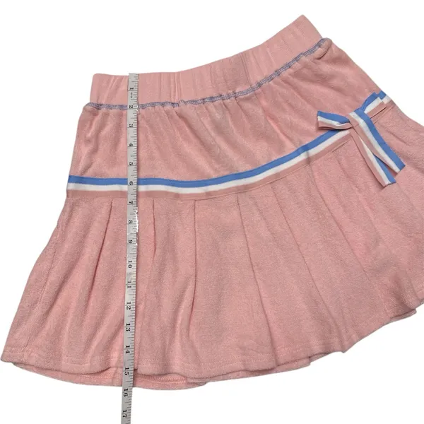 Y2K Cider Pink Pleaded‎ Tennis Skirt with bow on the side Women’s size Medium - Image 6
