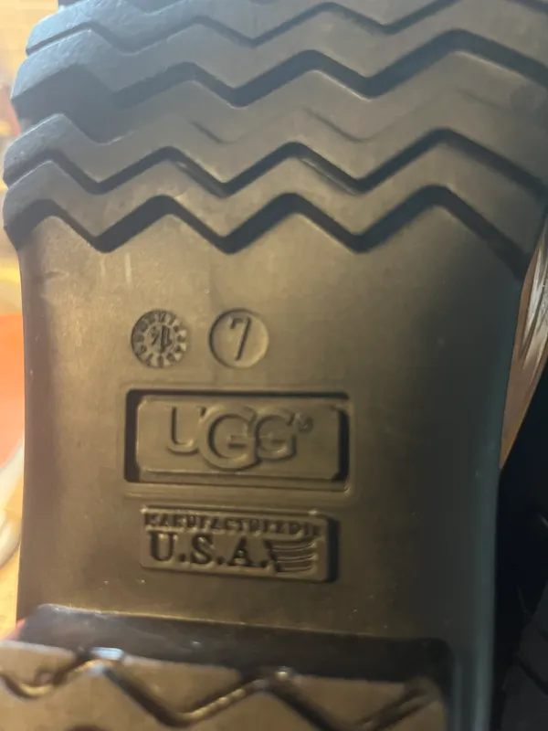 UGG Women's black rain boots size 7 manufactured in the USA - Image 3