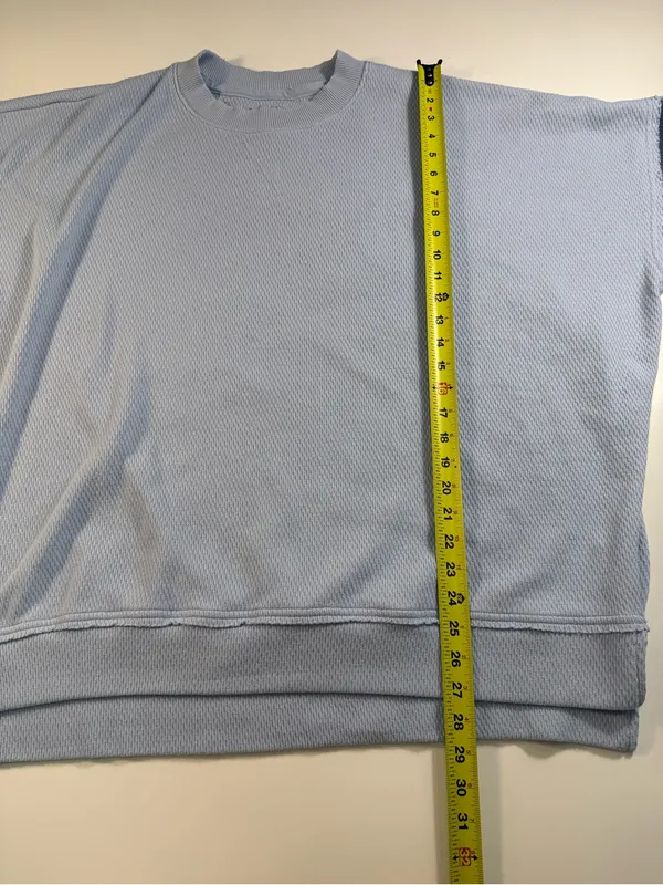 aerie Light Blue Crew Sweatshirt - Image 3