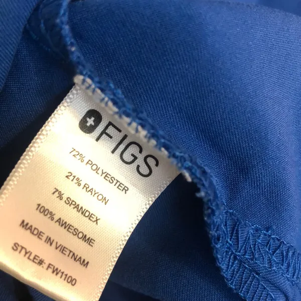 Figs Casma 3 pocket Technical Collection Women’s Size XL Winning Blue Scrub Top - Image 6