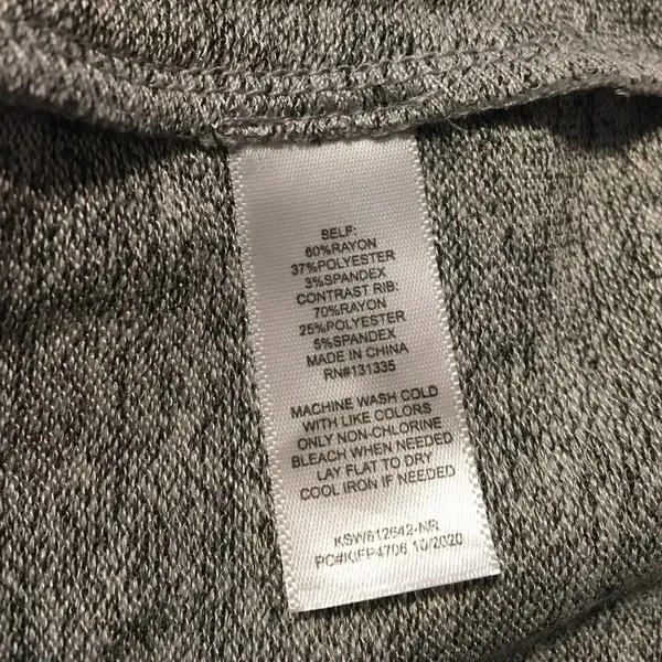 Socialite Women's Size XS Gray Long Sleeve Brushed Mock Neck Pullover NWT v6x - Image 5