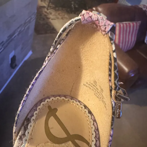 Sam Edelman snakeskin heels purple and pink size 10M - Image 9