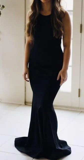 Black Fitted Prom Dress Size 2 - Image 9