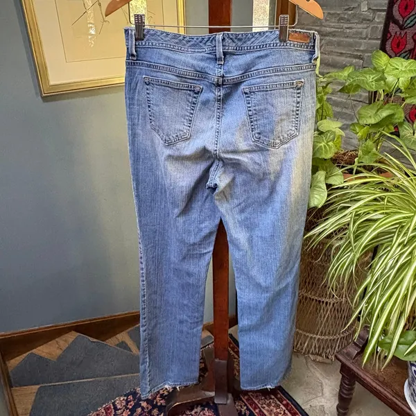 Y2K Eddie Bauer Bootleg Jeans, Vintage Wash, Mid-Rise, 33” Inseam, Size 12L - Image 5