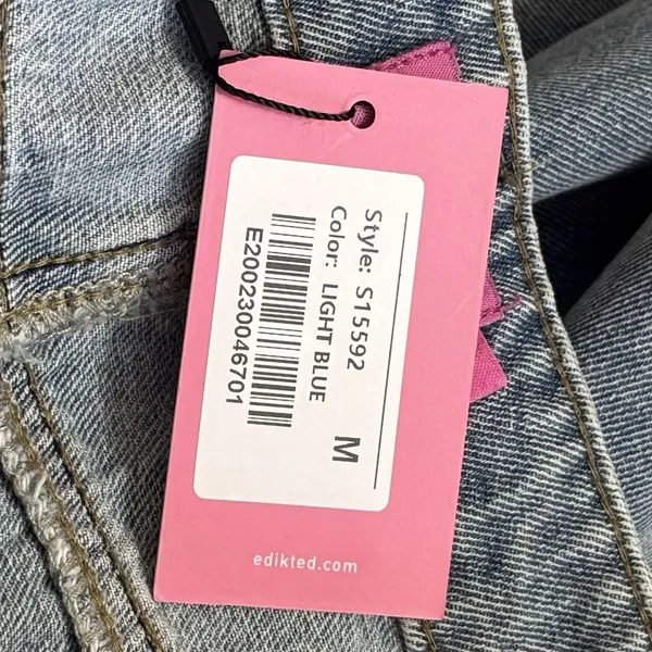 NEW‎ Edikted Wide Leg Light Blue Jeans Capsule Grunge Skater Comfort M - Image 9