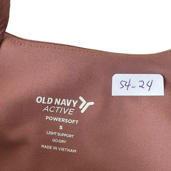 Old Navy Brown Padded Powersoft Light Support Sports Bra Women Small NWT | 54-24 - Image 5