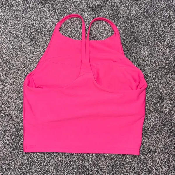 Old Navy Active Powersoft pink halter crop top small - Image 3