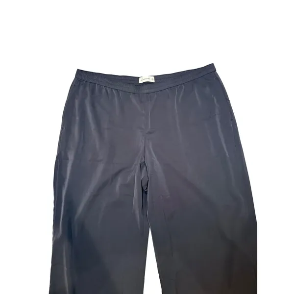 Abercrombie & Fitch Drapey Wide Leg Satin‎ Pants Pull On Black Size XL - Image 3