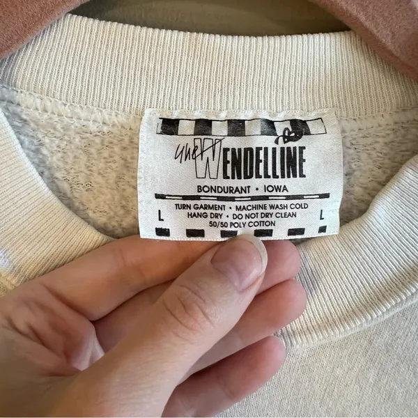 American Vintage ✨ Vintage Wendelline White Music Crewneck Sweatshirt Large‎ - Image 7