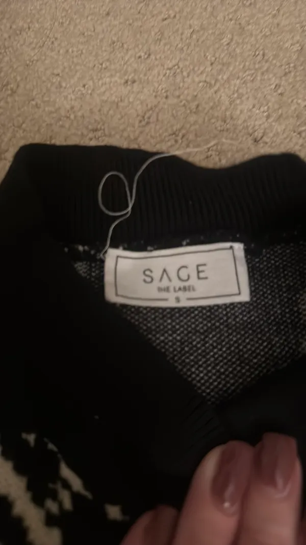 Sage The Label Black and white knitted dress - Image 2
