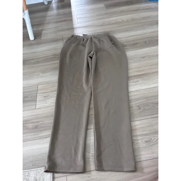 Bucked Up Women XL Taupe Brown Straight Leg Lounge Pants Elastic Waist Athletic - Image 4