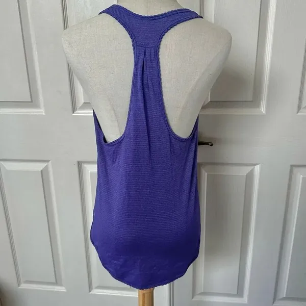 LULULEMON Tank Top Purple Lightweight Racerback Striped - Image 9