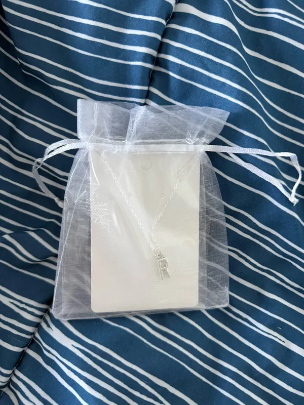 Etsy Initial Necklace Silver - Image 2